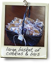 large basket of bars and cookies
